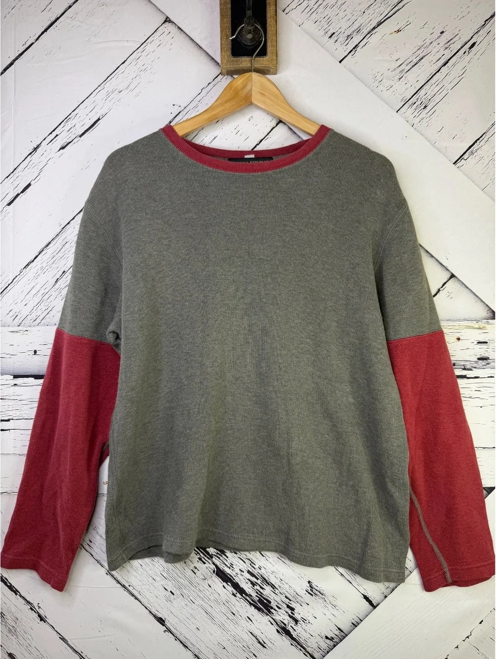Vintage Banana Republic Two Toned Retro Sporty Baseball Style Shirt Men Medium